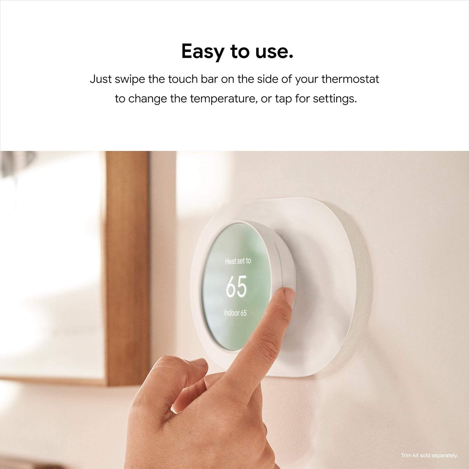Google Nest Thermostat - Smart Thermostat for Home - Programmable Wifi Thermostat - Snow (Renewed) - Image 7