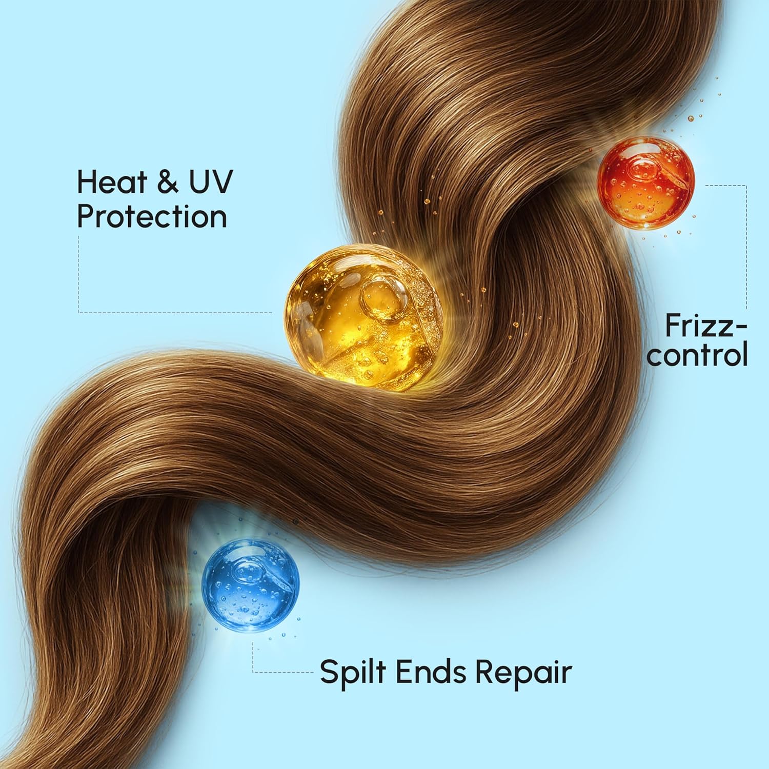 MAREE Hair Serum for Frizzy Dry Hair – Styling Capsules with Keratin, Argan Oil, Vitamins A E B5 – UV & Heat Protectant Frizz Control Serum for Women – Aceite Para el Cabello Treatment | for Frizzy - Image 10