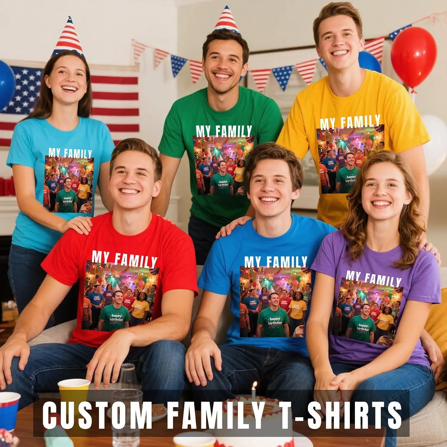 Personalized Custom T Shirts for Women Men T-Shirt Front Back Add Your Own Design with Image Text Logo - Image 7