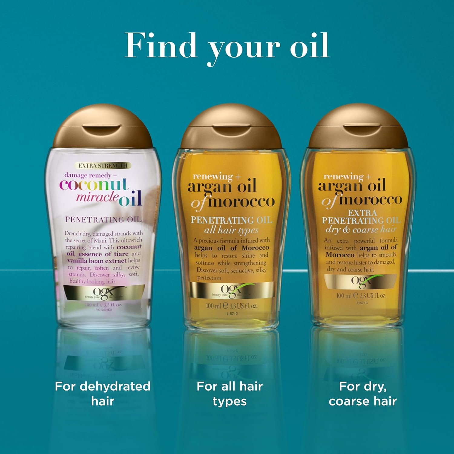 OGX Renewing + Argan Oil of Morocco, Cold-Pressed Argan Oil for Hair Penetrating Treatment & Shine, Moisturizing & Strengthening Silky Oil for All Hair Types, Paraben & Sulfate Free, 3.3 fl oz - Image 4