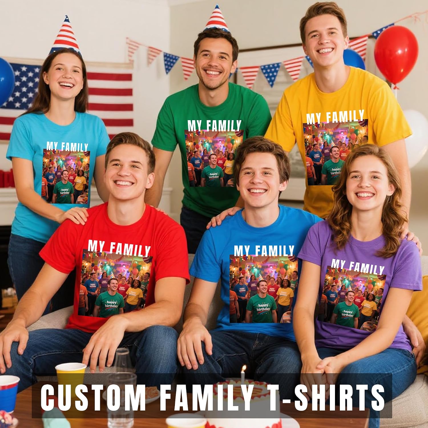 Custom T Shirts Front Back for Men Women Personalized T-Shirt Add Your Own Design with Image Text Logo Tee Tops - Image 7