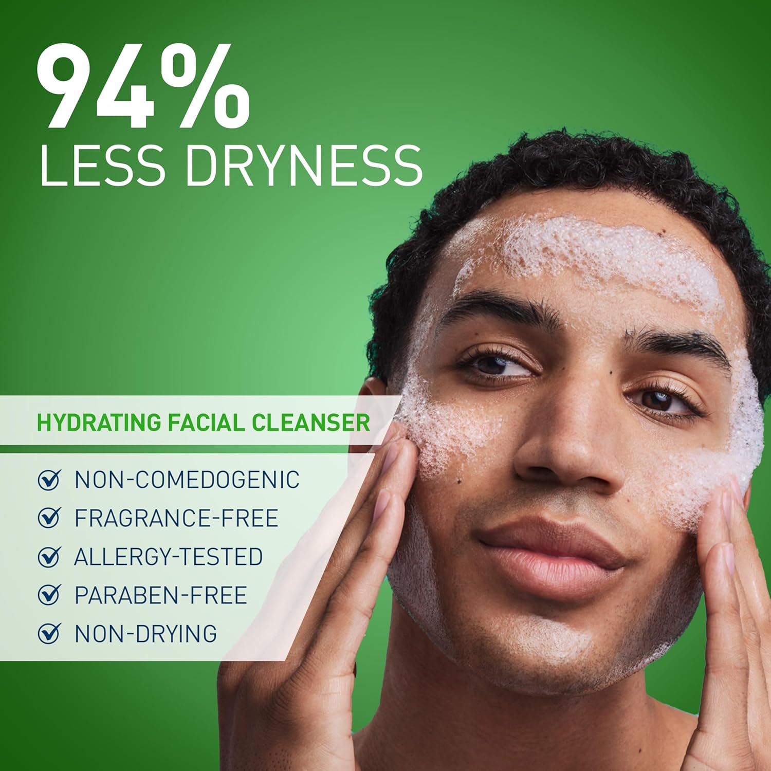 CeraVe Hydrating Facial Cleanser, Moisturizing Face Wash For Dry Skin, Hyaluronic Acid + Ceramides + Glycerin, Hydrating Cleanser For Normal To Dry Skin, National Eczema Association Certified, 16 Oz - Image 4