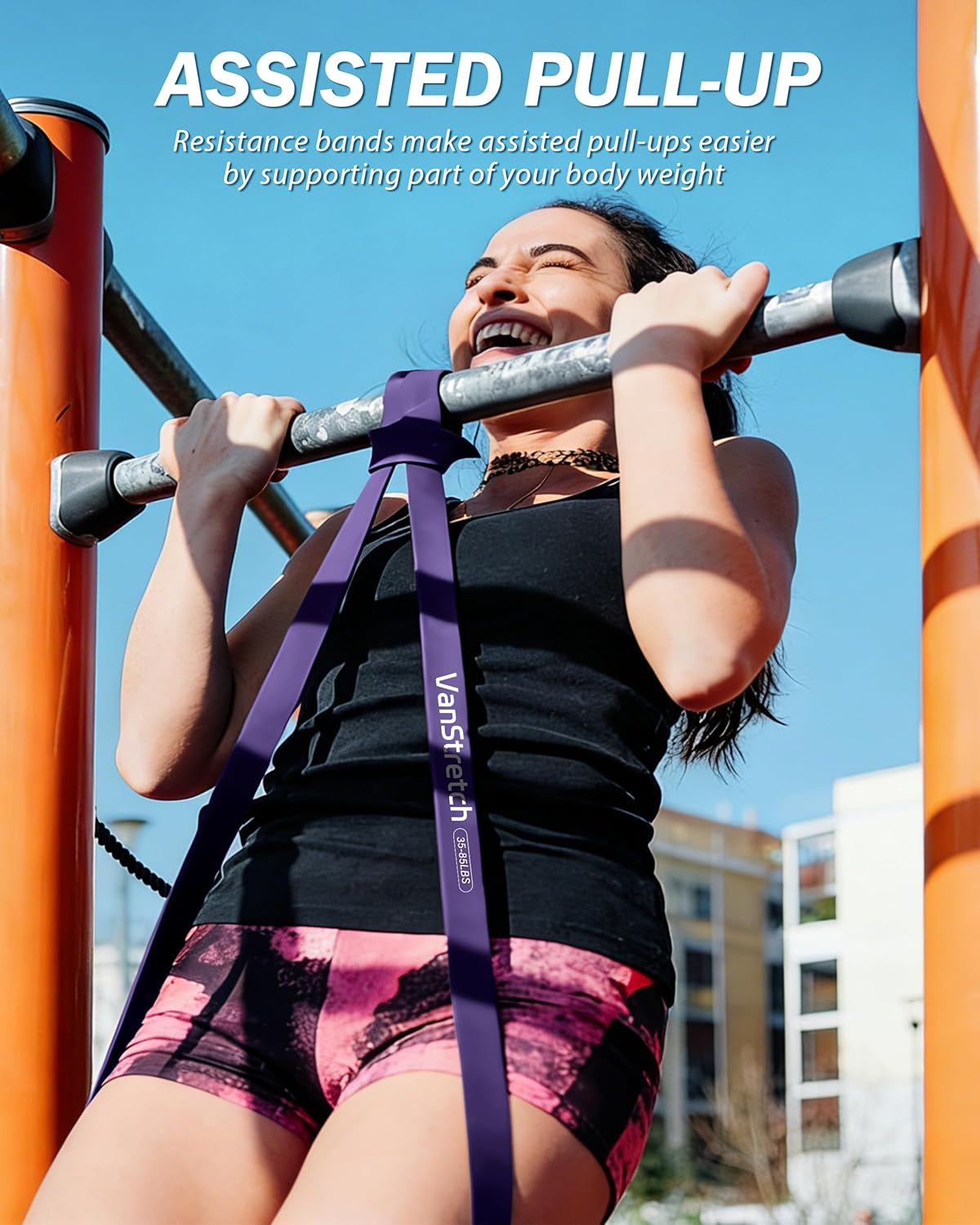 Resistance Bands for Working Out,5-Level Elastic Pull Up Assistance Bands Set for Men & Women,Exercise Bands for Home Workouts,Fitness,Training & Physical Therapy - Image 5
