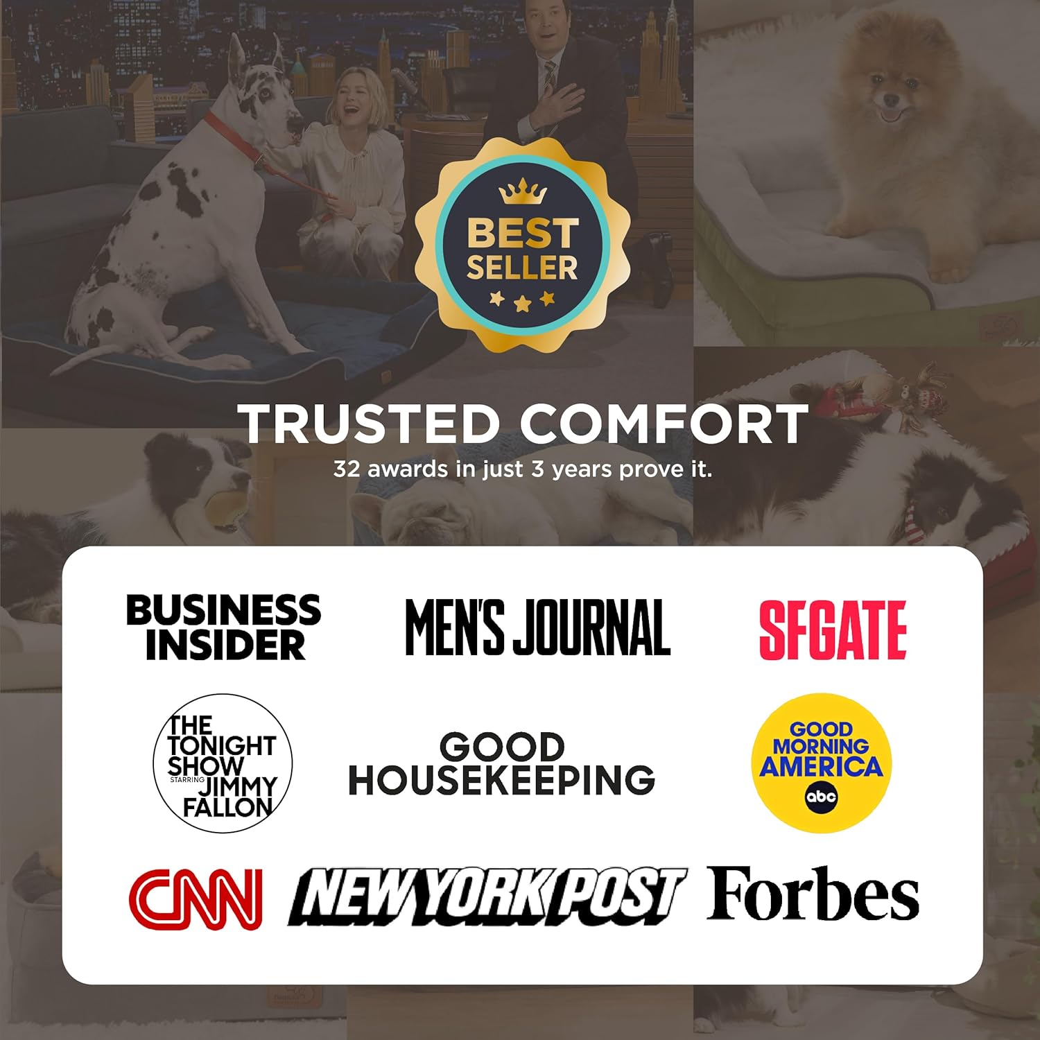 Bedsure Orthopedic Dog Beds for Extra Small Dogs- Washable Dog Cat Bed Waterproof, Comfort Pet Couch Sofa with Washable Removable Cover, Pets Bed with Nonskid Bottom, Grey, 20" - Image 2