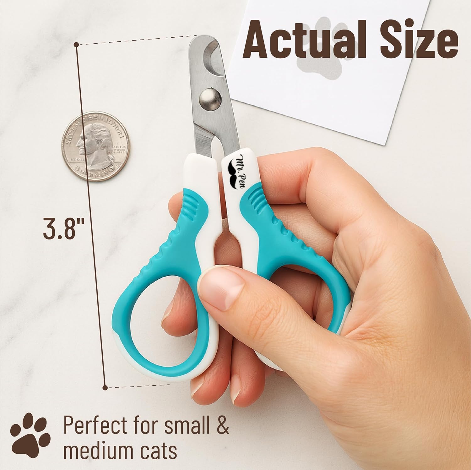 Mr. Pen- Cat Nail Clipper, Stainless Steel, Professional Sharp Cat Claw Trimmer for Small and Medium Cats, Pet Nail Clipper with Sturdy Non Slip Handle - Image 5