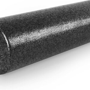 ProsourceFit High Density Foam Rollers 18 – inches long, Firm Full Body Athletic Massage Tool for Back Stretching, Yoga, Pilates, Post Workout Muscle Recuperation, Black