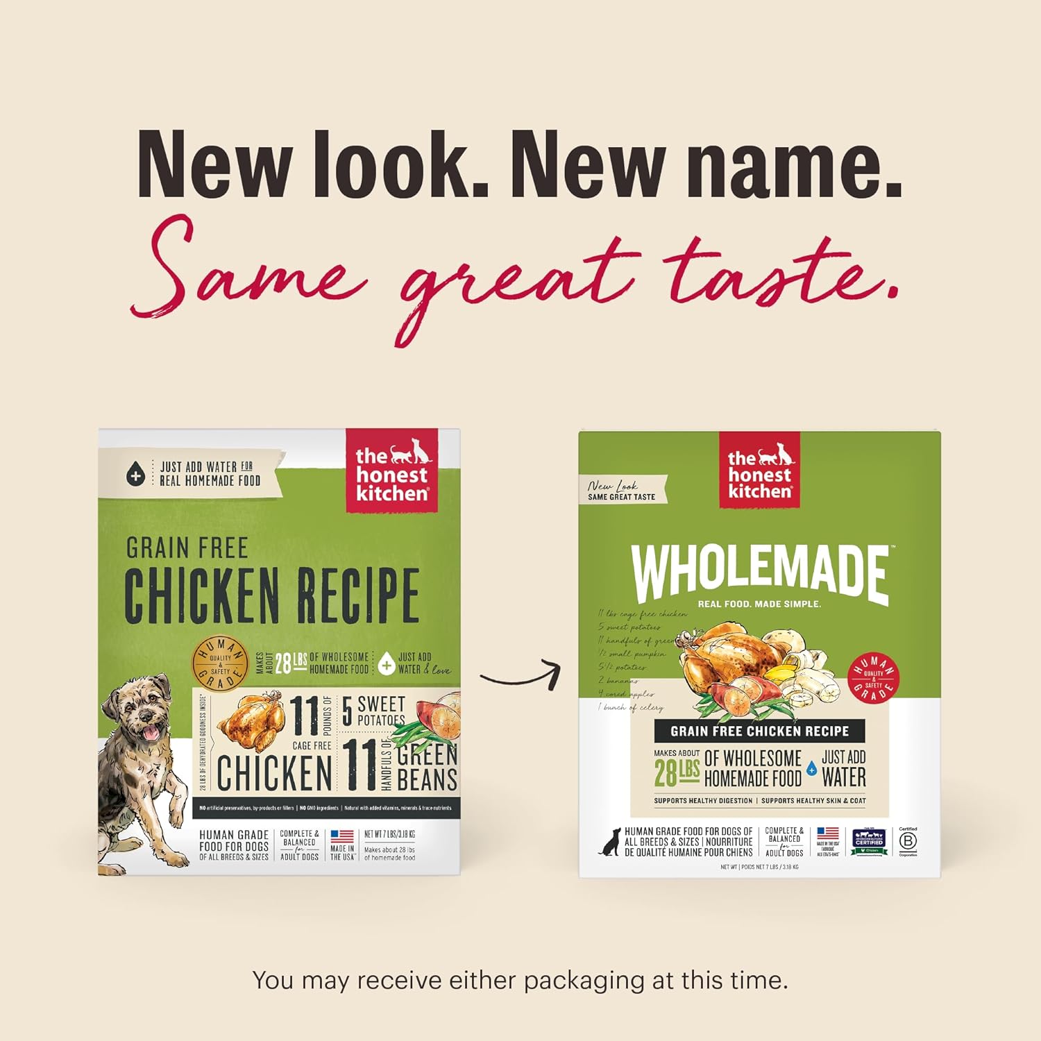 The Honest Kitchen Human Grade Wholemade™ Dehydrated Dog Food, Grain Free Chicken, 10 lb (makes 40lbs) - Image 3