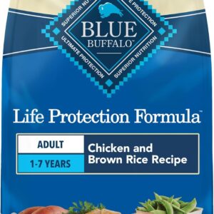 Blue Buffalo Life Protection Formula Chicken & Brown Rice Adult Dry Dog Food, Supports Immunity with Antioxidant-Rich LifeSource Bits, Promotes Healthy Muscle Development, Skin & Coat Health, 5 lbs.
