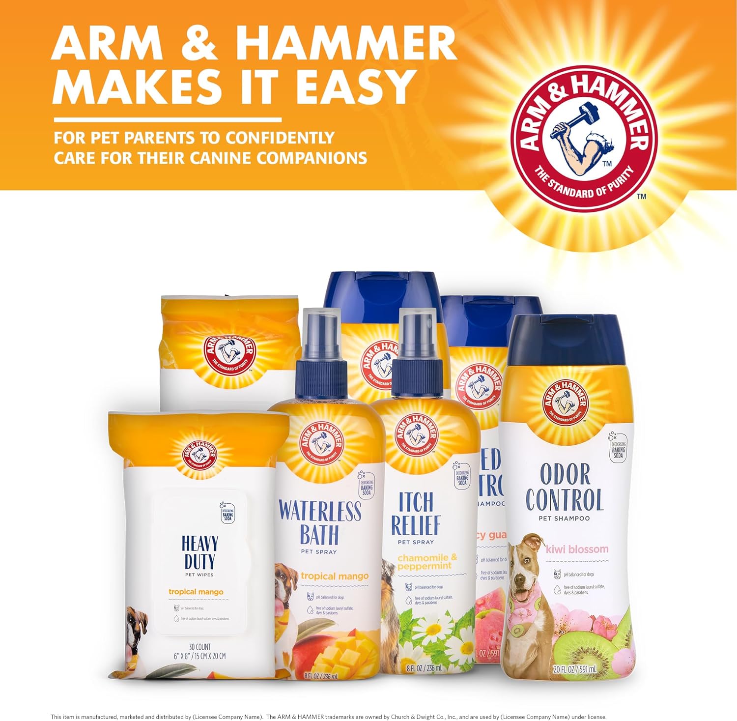 Arm & Hammer for Pets Super Deodorizing Dog Spray with Baking Soda for Odor Control Freshens Coat Between Baths pH Balanced Formula for Dogs Kiwi Blossom 8 FL OZ Single Dogs and Puppies Grooming - Image 6