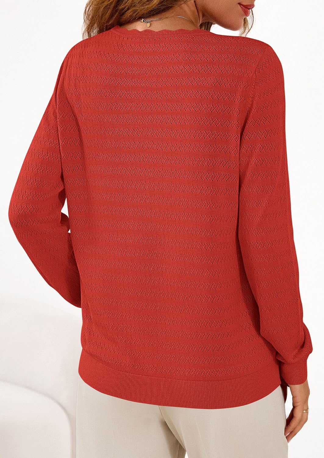 PRETTYGARDEN Lightweight Cardigans for Women Trendy Cozy Fall Fashion Long Sleeve Button V Neck Soft Knit Spring Sweater Tops - Image 3
