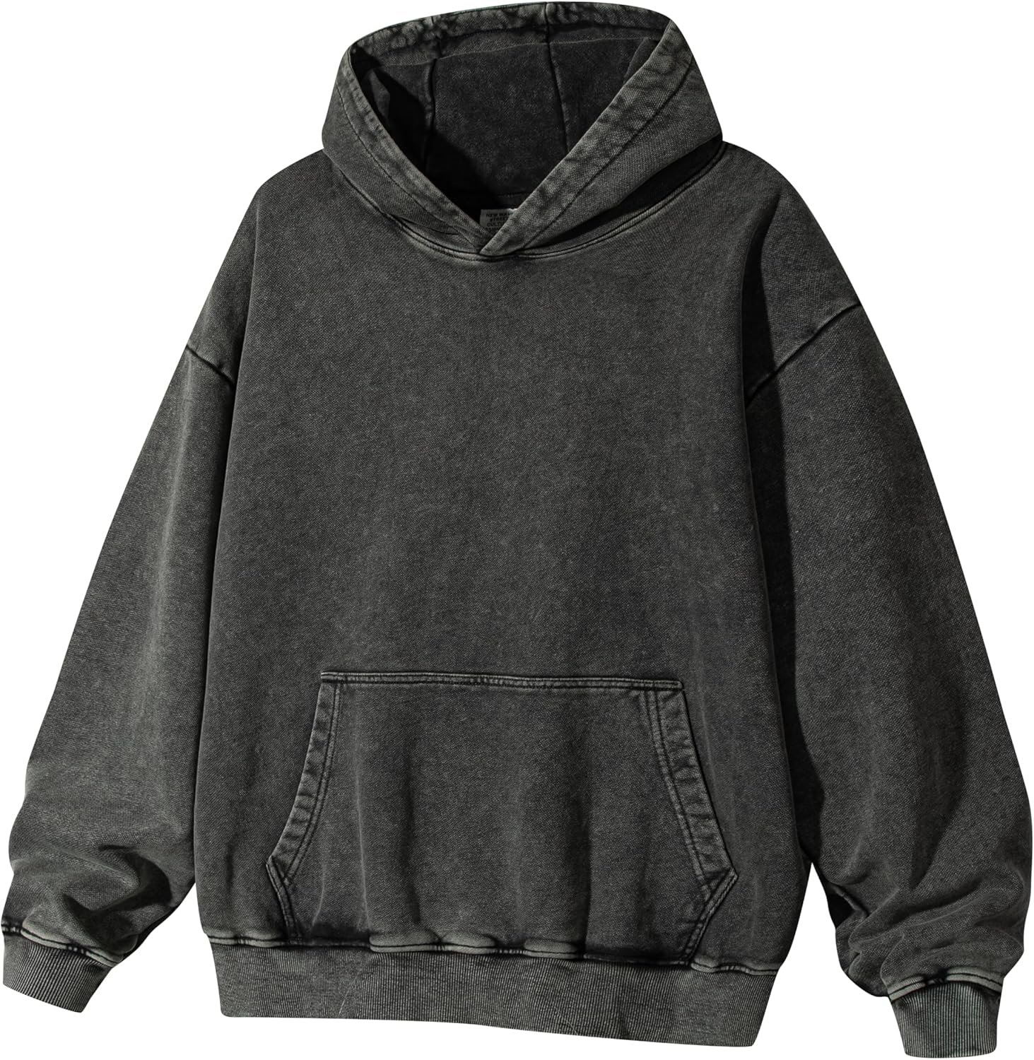 Authentic Acid Wash Hoodie 100% Cotton Oversize, 430gsm Heavyweight Vintage Pullover