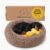 Whiskers & Friends Pet Beds for Small Dogs, Fluffy Orthopedic, Washable | Puppy Calming Beds, Small Dog Bed for Crate, Round Plush Donut Bed for Pets Under 25 Pounds