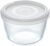 Pyrex Cook&Freeze Round Bowl with Lid, 12 cm – 0.6 Litre, Borosilicate Glass, Extra Durable, Oven Safe | White, round format, pressure lid with silicone seal, suitable for microwave, oven and freezer