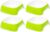Ferplast Glam Dog Bowls – Fashionable Plastic Dog Food and Water Bowl, Non-Slip, Easy to Clean, 0.75 Litre, Green (Pack of 4)