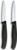 Victorinox Swiss Classic Vegetable Knife Set, Tomato Knife, 2 Pieces, Black | Set with paring knife and tomato knife, stainless steel blades, straight and serrated edge for preparing fruit and vegetables