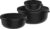 Mepal – Lumina Microwave Crockery Set 3-Piece – Food Storage Containers with Lid for Fridge, Freezer, Steamer & Microwave – Storage Box – 250 + 750 + 1500 ml – Nordic Black