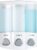 Aviva Euro Series TRIO Three Chamber Soap and Shower Dispenser, White