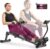 Sunny Health & Fitness Kompaktes Hydraulisches Rudergerät mit 12 Stufen | Ganzkörper-Cardio, Gelenkschonend, Leicht und Tragbar, Leise und Gleichmäßige Bewegung, Einfache Montage