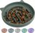 Coomazy Anti Sling Bowl for Cats Silicone Cat Slow Feeder Feeding Bowl | Cat Food Bowl Slow Eating for Cats Green