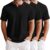 Riyiper 3 Pack Men’s Big and Tall Henley T-Shirts, Short Sleeve Pocket Cotton Loose Fit Shirt Summer Oversized Button Tee