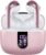 TAGRY Bluetooth Headphones True Wireless Earbuds 60H Playback LED Power Display Earphones with Wireless Charging Case IPX5 Waterproof In-Ear Earbuds Pink