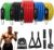WHATAFIT Resistance Bands, Exercise Bands, Workout Bands with Handles, Door Anchor and Ankle Straps, 5 Resistance Levels Fitness Bands for Strength Training, Physical Therapy, and Home Gym Equipment