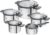 ZWILLING Simplify 5-Piece Saucepan Set, Integrated Strainer, Induction, Grey | Pouring function, stay-cool handles, stainless steel