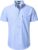 LucMatton Men’s Oxford Short Sleeve Button Down Shirt Summer Casual Midweight Regular fit Dress Shirts with Pocket