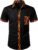 LucMatton Men’s Kente Print Short Sleeve Button Down Dress Shirt African Attire Tribal Graphic Dashiki Shirts