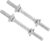 Yes4All Kurzhantelstange, Kurzhantel-verbindungsstange, Länge 35cm,40cm – Ø 25mm, Länge 40cm – Ø 30mm, mit 4 Sternverschlüsse, Verstellbare Hanteln – Hantelstangen, Hantelgriffe, Gummi, Chrom