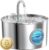 Cat Fountain, Stainless Steel Drinking Fountain for Cats: 2.2 L, Ultra Quiet Water Fountain for Cats, for Dogs, with Water Level Window, with a Set of Filters