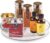 iDesign 58630 Kitchen Organiser, Small Turntable Made of BPA-Free Plastic for Pantry, Rotating Spice Holder for Storage Jars and Spices, Transparent, 23 cm