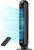 DREO Tower Fan for Bedroom, 28ft/s Velocity, 20dB Ultra Quiet, 8 Speeds | 2026 Upgraded DC Motor, 90° Oscillating, 4 Modes Standing Fan, Bladeless Fan for Indoors, Floor Fans with Remote, Black