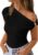 ZESICA Women’s 2026 Summer Off Shoulder Tops Going Out Sexy Y2k Shirts Spring Cap Sleeve Ruched Asymmetrical Blouses