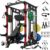 RitFit Buffalo Smith Machine Package, All-in-One Power Cage with Weight Stack , Power Rack with Cable Crossover & Leg Press Attachment for Home Gym