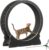 Mondeer Indoor Wooden Cat Wheel, 110 cm, with Carpet, Black