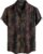 LucMatton Men’s 70s Hawaiian Shirt Vintage Print Short Sleeve Button Down Shirts for Summer Vacation & Beach