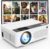 TMY 1080P Full HD Portable Mini Projector, Bluetooth Movie Projector, Compatible with TV Stick/Smartphone/PC/Game Console/HDMI/USB, Indoor & Outdoor Use, with Projector Screen