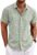 COOFANDY Men’s Linen Shirts Short Sleeve Casual Shirts Button Down Shirt for Men Beach Summer Wedding Shirt