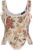 SCARLET DARKNESS Bustier Tops for Women Renaissance Floral Lace Up Bodyshaper Corset with Zipper