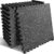 PRAISUN 0.6″ Thicker Rubber Top Gym Flooring for Home Gym, 12 Pcs 48 Sq Ft Workout Mats, Exercise Mat, Interlocking Rubber Floor Mats with High Density EVA Foam for Garage, 24 x 24in, Black/Grey