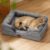 Bedsure Orthopedic Dog Beds for Extra Small Dogs- Washable Dog Cat Bed Waterproof, Comfort Pet Couch Sofa with Washable Removable Cover, Pets Bed with Nonskid Bottom, Grey, 20″